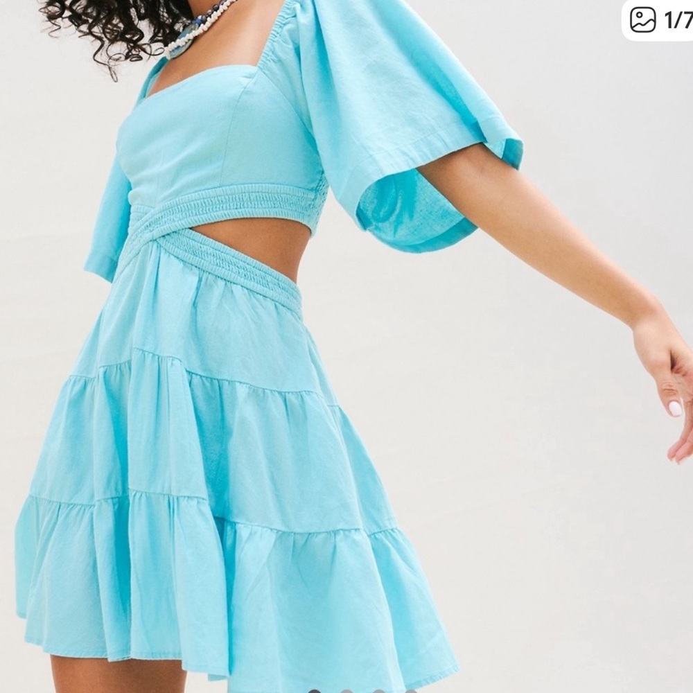 Free People Blue Mini Dress